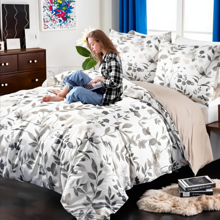 Cotton Bedding Sets with Colorful Sheets King Size Fitted Bed Sheets 6 PCs (6FS65)