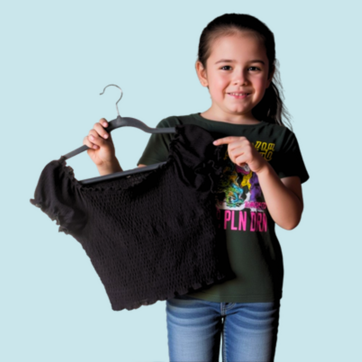 Premium Kids Velvet Hangers- Non-Slip, Ultra-Thin Clothes Hangers with 360° Swivel Hook