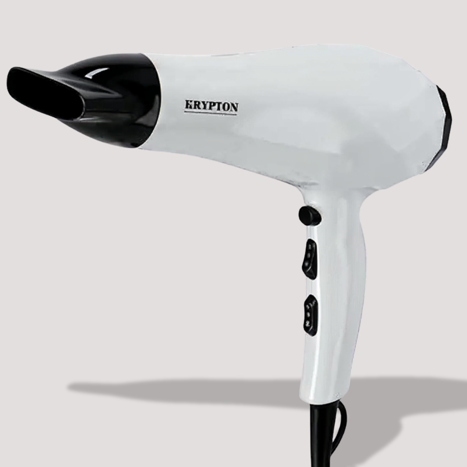 Krypton Hair Dryer Salon Quality High Watt, 2200W- Black & White