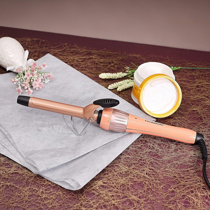 Hair Curler With Ceramic Coating, Temp Control, 360 Degree Swivel Cord (OMH4065)