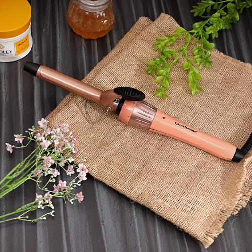 Hair Curler With Ceramic Coating, Temp Control, 360 Degree Swivel Cord (OMH4065)