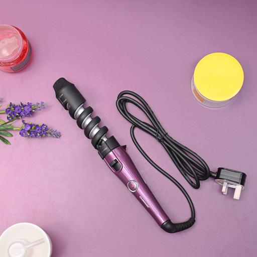 Olsenmark Ceramic Hair Curler, Spring Clip, Cool Tip, Spiral Curling Guides (OMH4078)