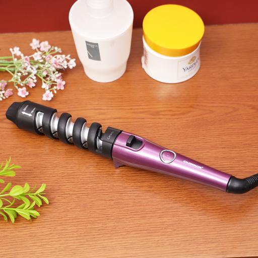 Olsenmark Ceramic Hair Curler, Spring Clip, Cool Tip, Spiral Curling Guides (OMH4078)