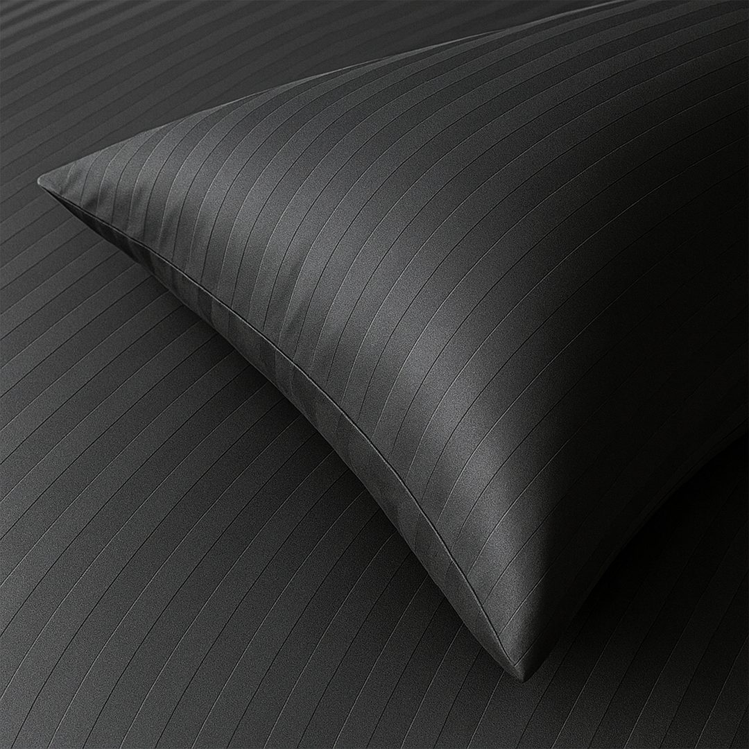 4 PCs Single Bed Sheets Set With Duvet Cover Set 160x220 cm Bedding Set (Ash Grey)