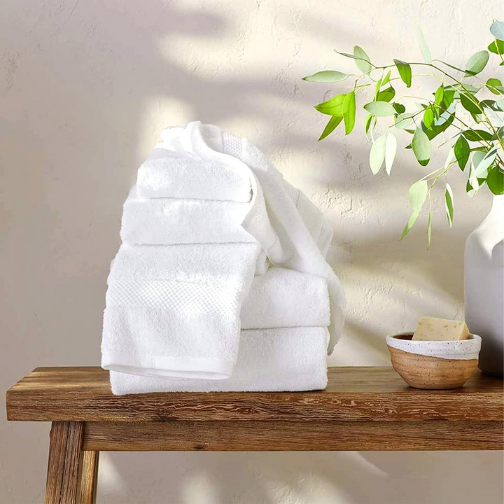 6 PCs Premium Towel Set, 2 Bath Towels, 2 Hand Towels , 2 Washcloths & Shower Towel