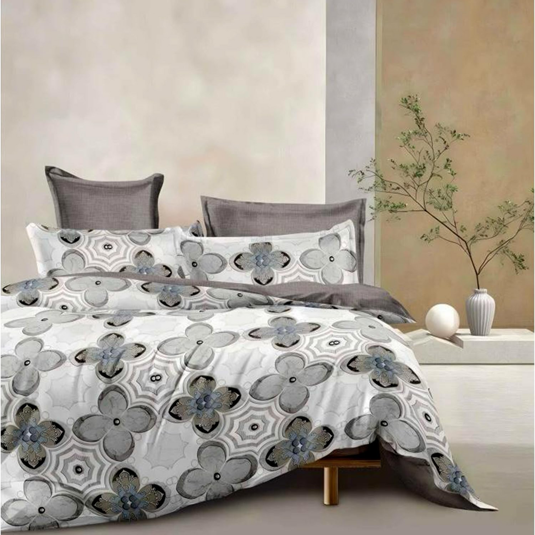 طقم سرير كينج مُجهز، 6 قطع مع غطاء لحاف، 220×240، طقم فراش كينج (6FS15)