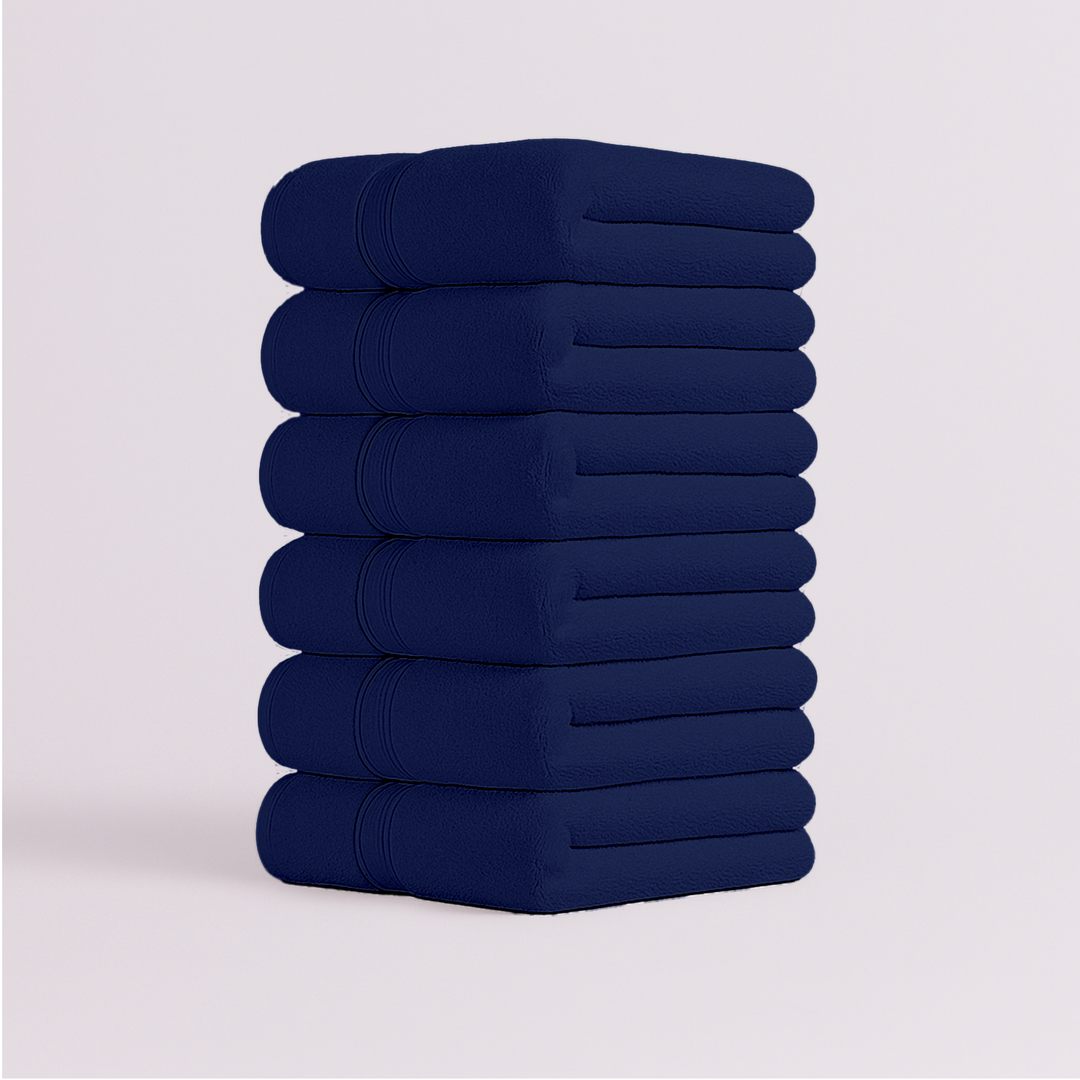 Luxury Face Towels – 6 Pack Soft Cotton Cloths, Best Towel Set for Daily Use (Royal Blue)
