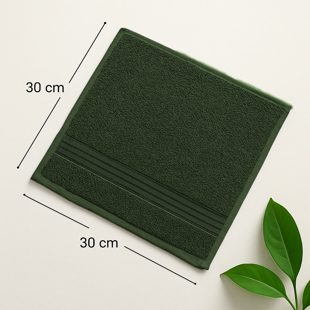 12 Pack Premium Wash Cloths and Face Towels Set (30 x 30 CM) 600 GSM 100% Cotton Soft