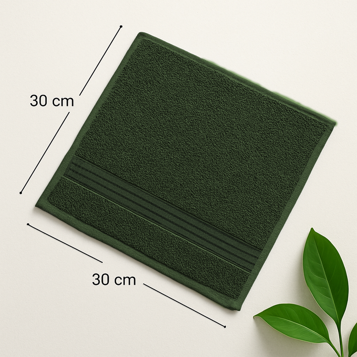 12 Pack Premium Wash Cloths and Face Towels Set (30 x 30 CM) 600 GSM 100% Cotton Soft