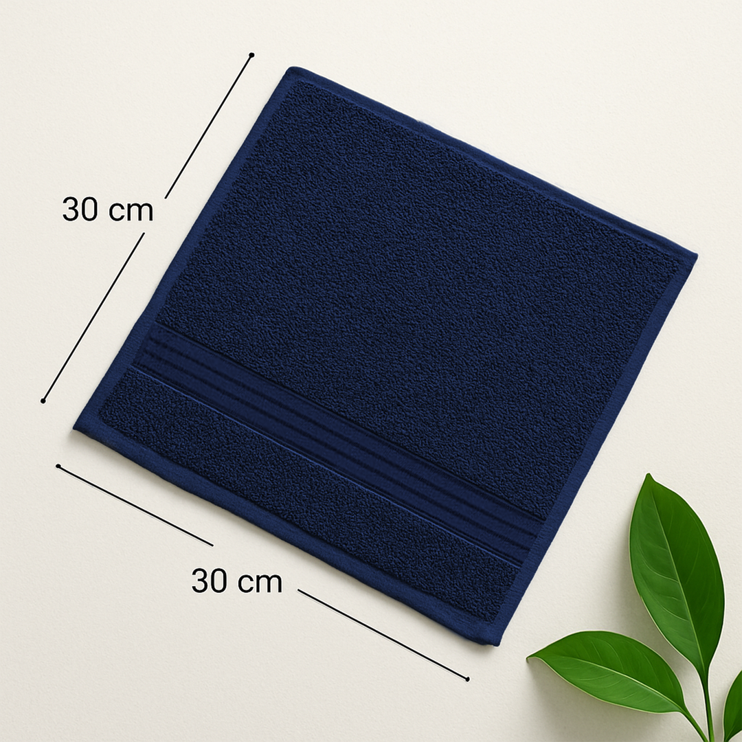 12 Pack Premium Wash Cloths and Face Towels Set (30 x 30 CM) 600 GSM 100% Cotton Soft