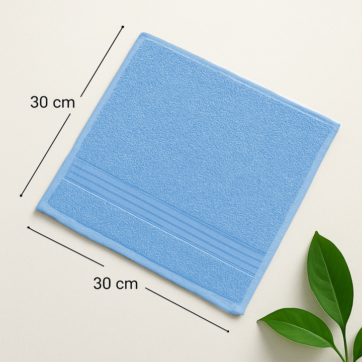 12 Pack Premium Wash Cloths and Face Towels Set (30 x 30 CM) 600 GSM 100% Cotton Soft