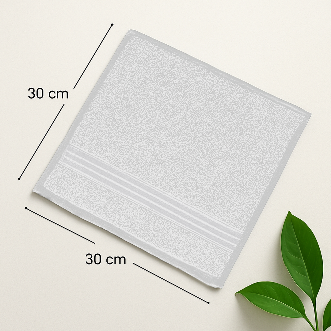 12 Pack Premium Wash Cloths and Face Towels Set (30 x 30 CM) 600 GSM 100% Cotton Soft
