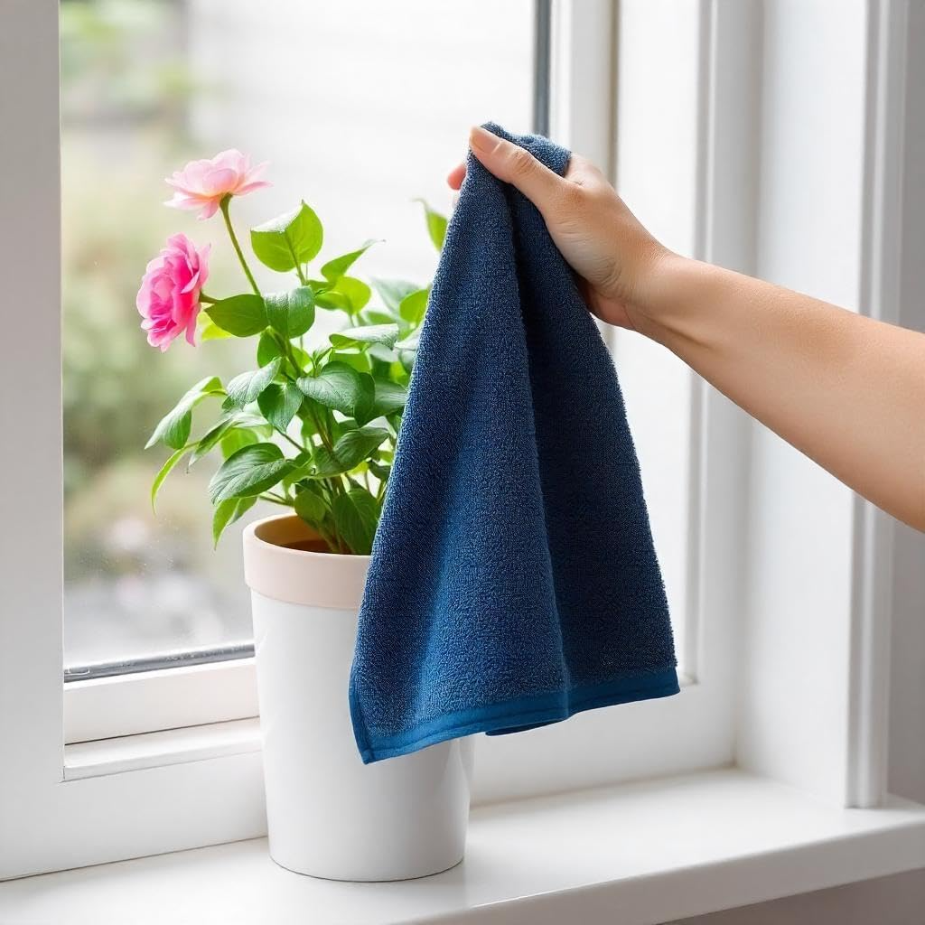 12 Pack Premium Wash Cloths and Face Towels Set (30 x 30 CM) 600 GSM 100% Cotton Soft