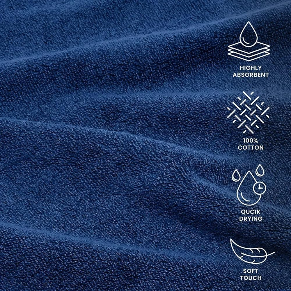 12 Pack Premium Wash Cloths and Face Towels Set (30 x 30 CM) 600 GSM 100% Cotton Soft