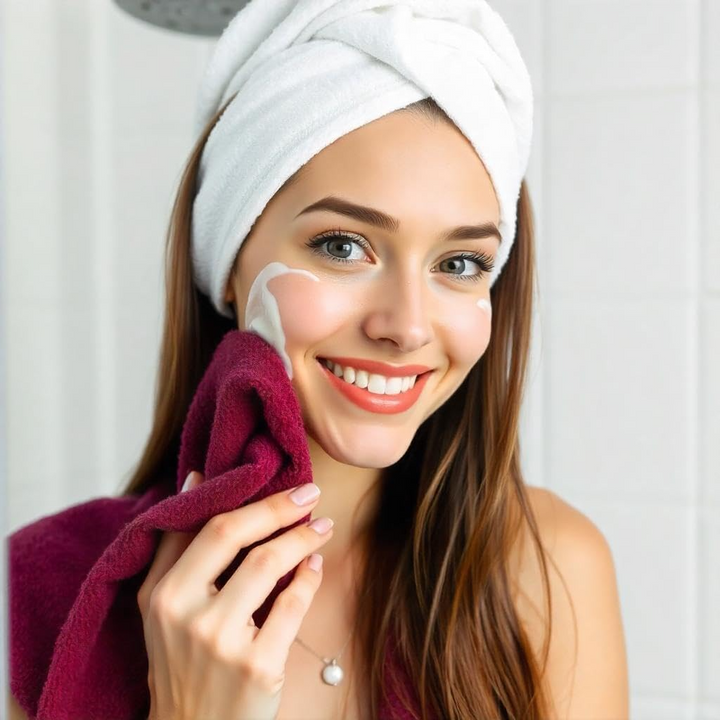 12 Pack Cotton Face Towel Set – Soft & Absorbent Bath Towel Sets (Cherry Red)