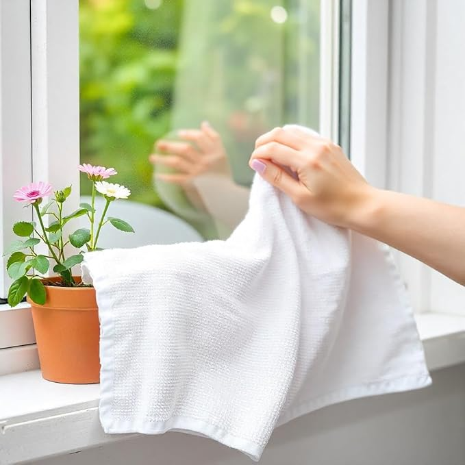 12 Pack Premium Wash Cloths and Face Towels Set (30 x 30 CM) 600 GSM 100% Cotton Soft