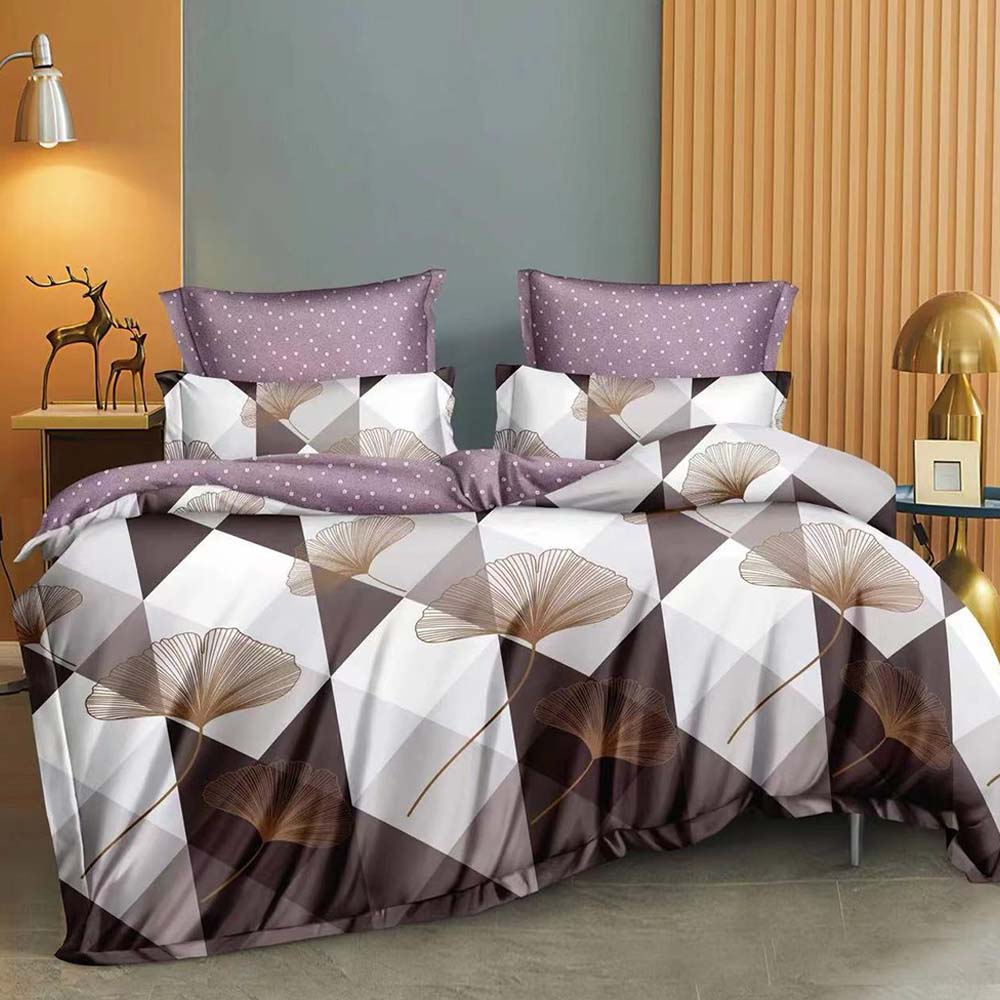 King Bedding Set 6 PCs with Duvet Cover 220x240 – Fits Double Bed Sheet Size (6FS57)