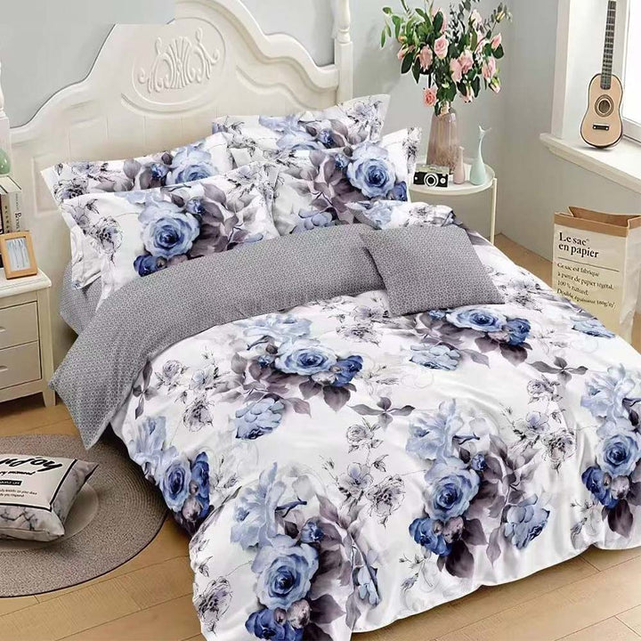 طقم سرير كينج مع غطاء لحاف 220 × 240 – طقم ملاءات سرير ملائمة من 6 قطع (6FS54)