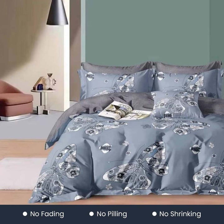 Comfortable Bed Sheets 6 PCs King Size Bed Sheet Set with Duvet Cover 220x240 (6FS61)