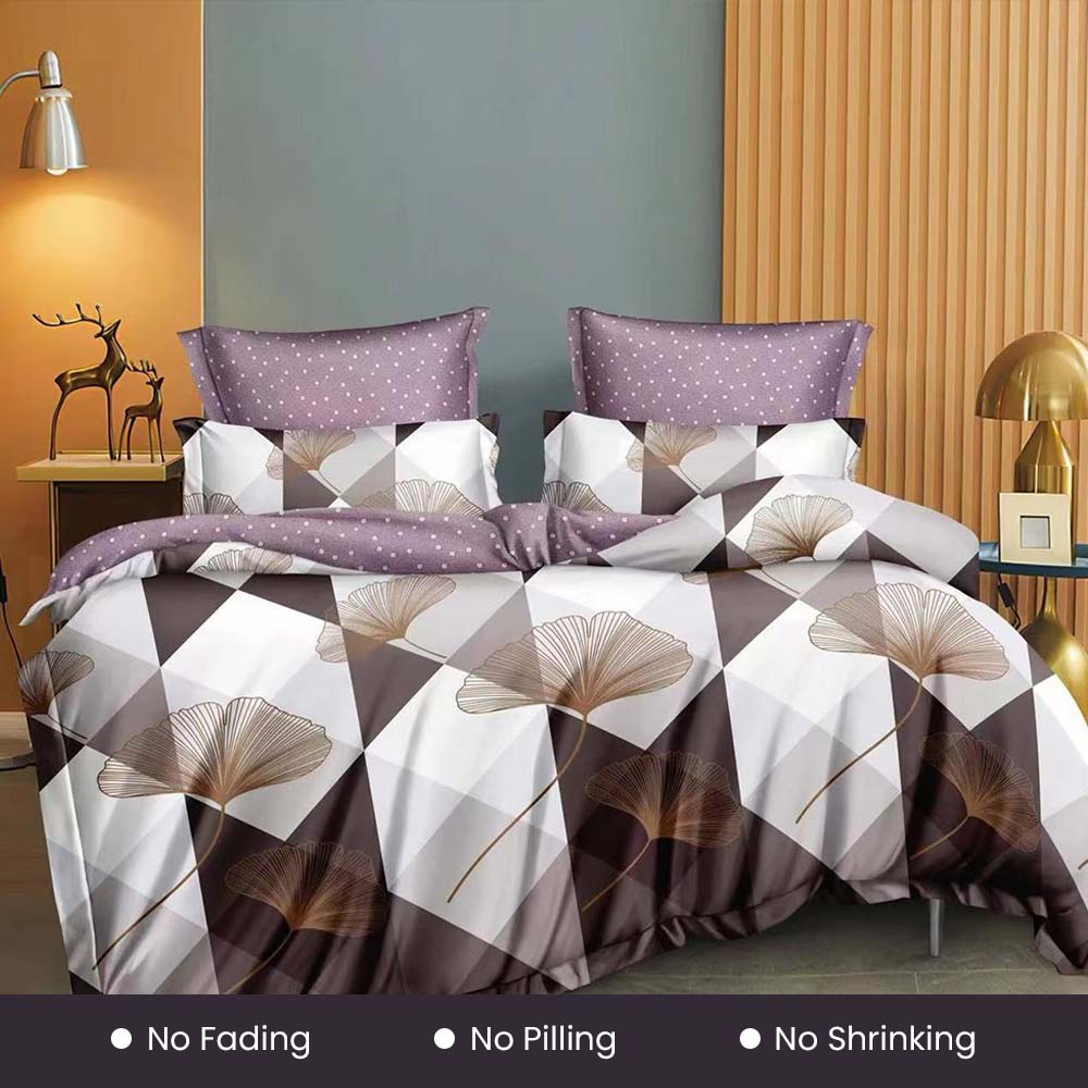 King Bedding Set 6 PCs with Duvet Cover 220x240 – Fits Double Bed Sheet Size (6FS57)