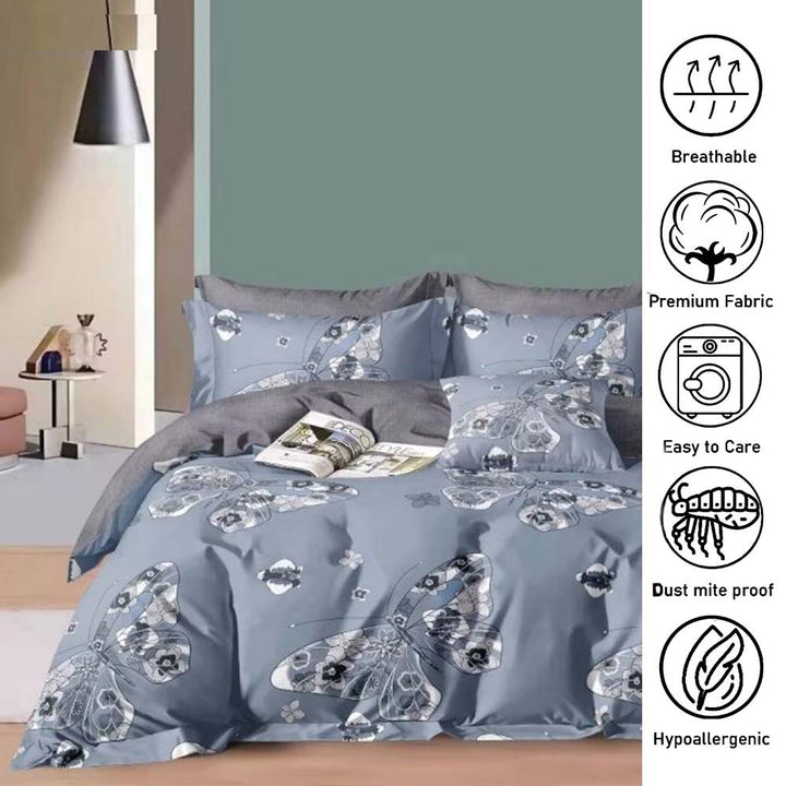 Comfortable Bed Sheets 6 PCs King Size Bed Sheet Set with Duvet Cover 220x240 (6FS61)