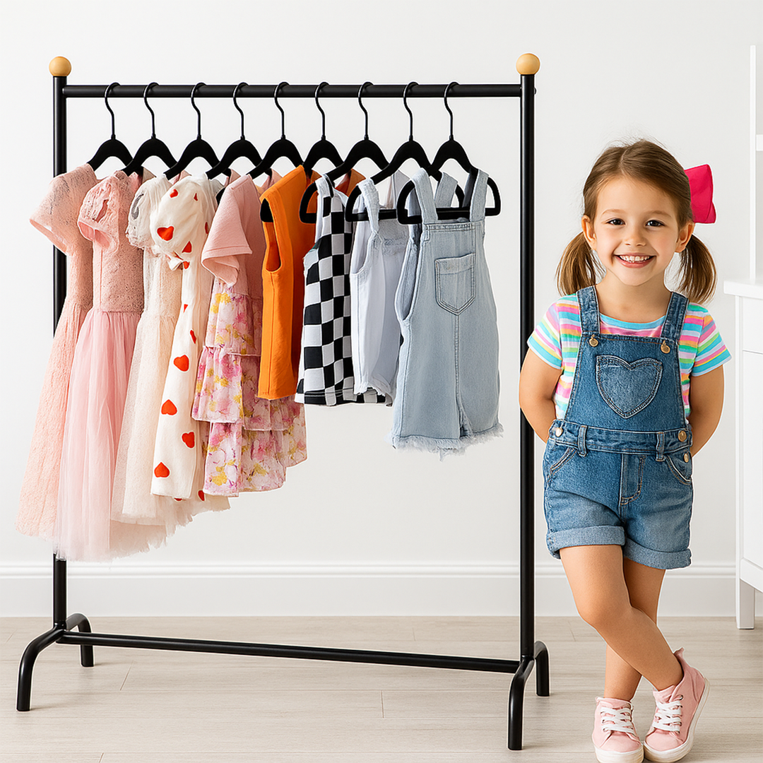 Premium Kids Velvet Hangers- Non-Slip, Ultra-Thin Clothes Hangers with 360° Swivel Hook