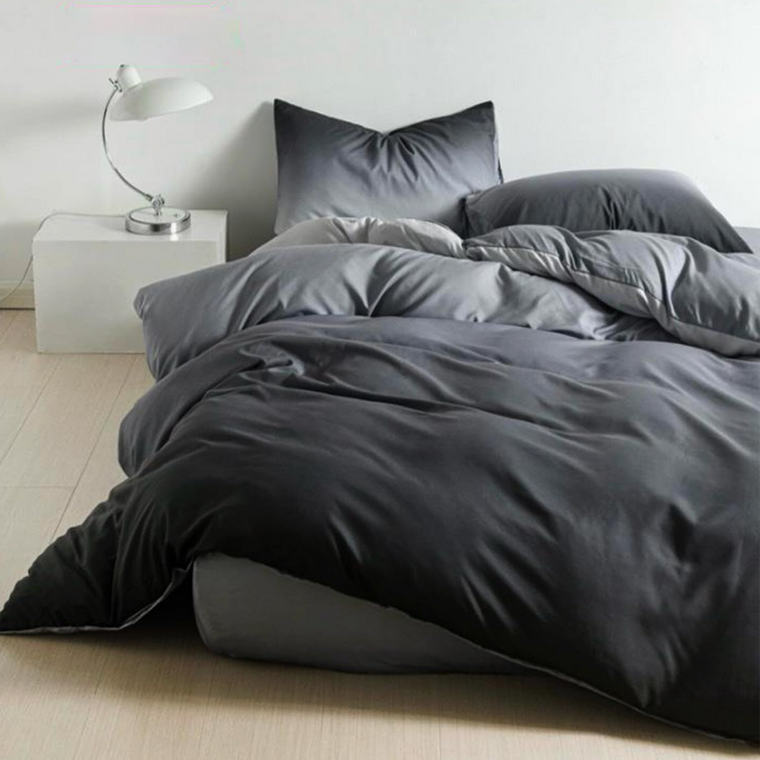 طقم ملاءات سرير كينج مع غطاء لحاف 220 × 240، طقم مفروشات كينج مكون من 6 قطع (6FS14)
