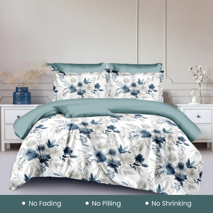 طقم ملاءات سرير كينج سايز، مكون من 6 قطع مع ملاءة مثبتة وغطاء لحاف، 220×240 سم (6FS32)