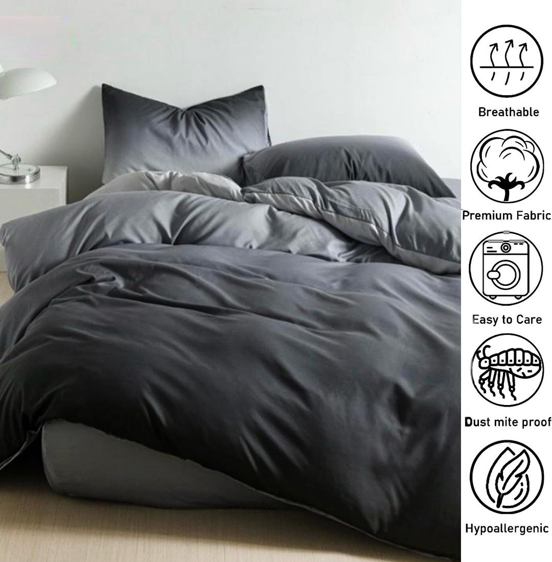 طقم ملاءات سرير كينج مع غطاء لحاف 220 × 240، طقم مفروشات كينج مكون من 6 قطع (6FS14)