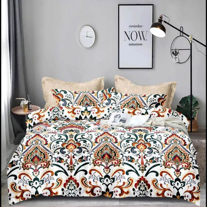 King Size Bed Sheet Set with 220x240 Duvet Cover, 6 PCs Bedding Set (6FS21)