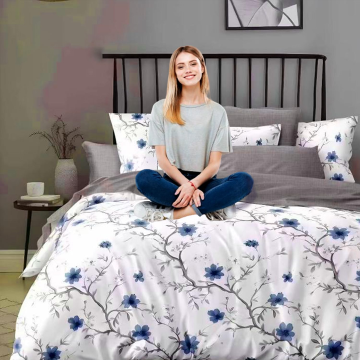 Hotel Quality Bedsheet Set with Duvet Cover 220x240, 6 PCs Premium Bed Set (6FS39)