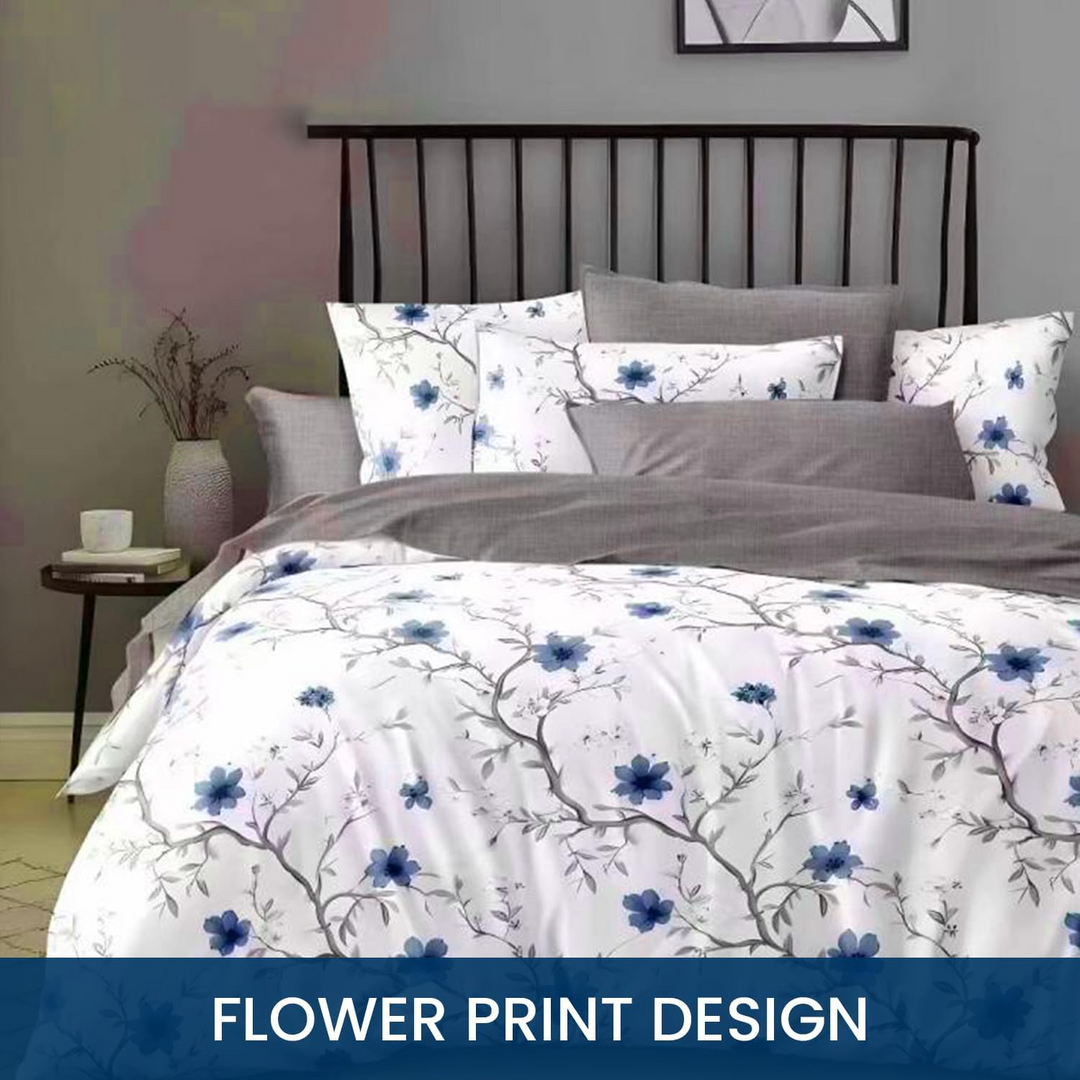Hotel Quality Bedsheet Set with Duvet Cover 220x240, 6 PCs Premium Bed Set (6FS39)