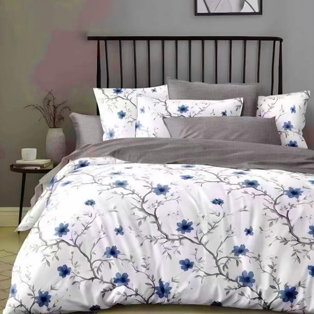 Hotel Quality Bedsheet Set with Duvet Cover 220x240, 6 PCs Premium Bed Set (6FS39)