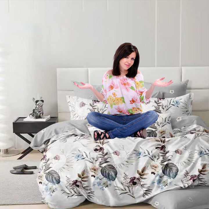 طقم سرير كينج 6 قطع مع غطاء لحاف 220 × 240، وغطاء وسادة (MNC8)