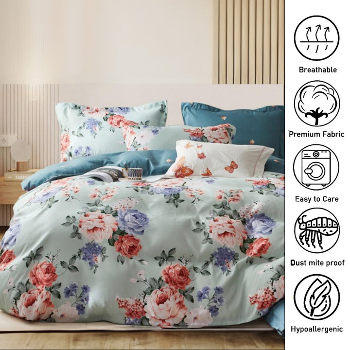King Size Fitted Bed Sheet Set – Premium Comfort 6 PCs Bedding Set (6FS22)