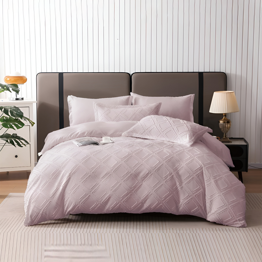 6 PCs King Fitted Bedding Set – Bedroom Bedsheets with Duvet Cover 220x240 (6FM39)