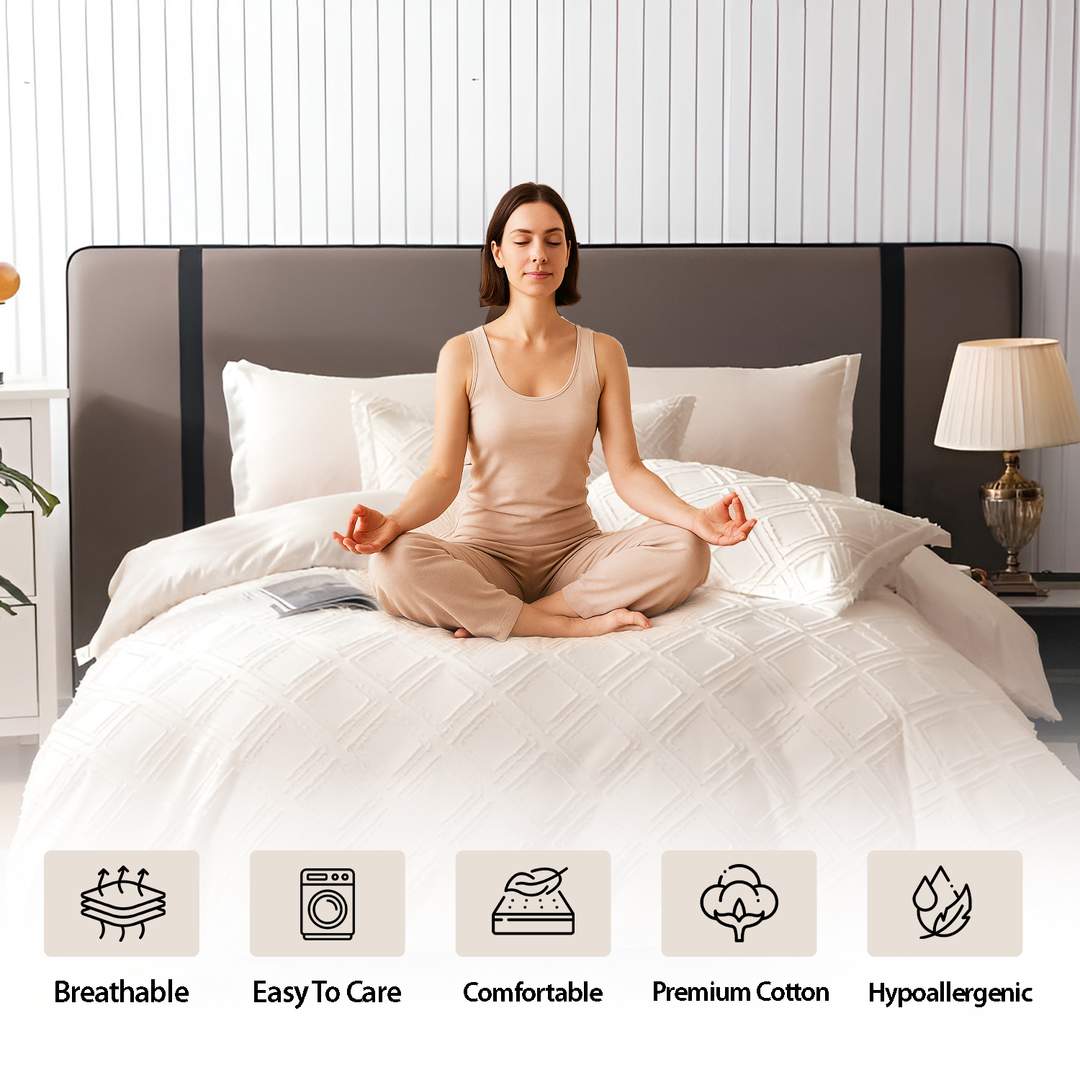 Bed Sheet Set  King Size 6 PCs – Fitted Sheet with Duvet Cover 220x240 (6FM34)