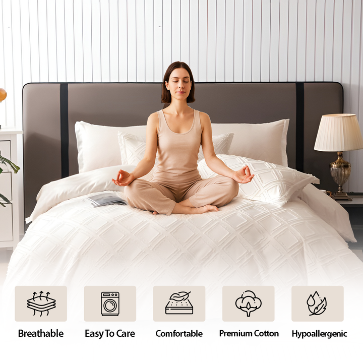 Bed Sheet Set  King Size 6 PCs – Fitted Sheet with Duvet Cover 220x240 (6FM34)