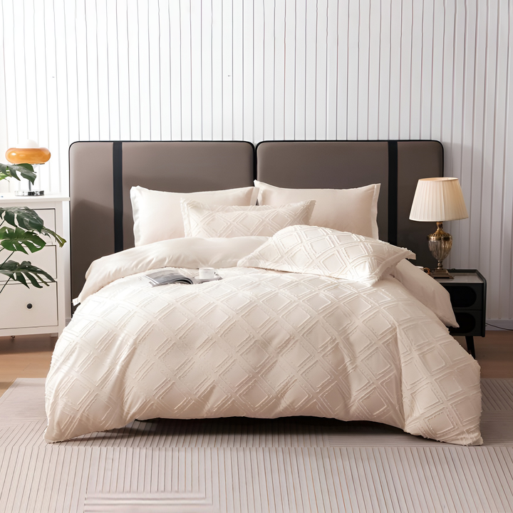 Bed Sheet Set  King Size 6 PCs – Fitted Sheet with Duvet Cover 220x240 (6FM34)