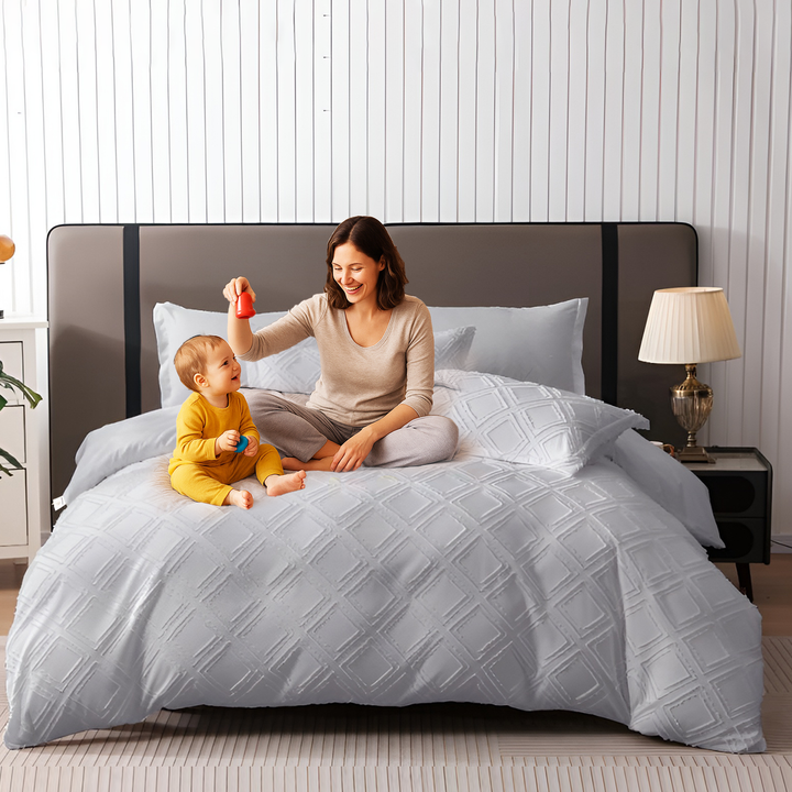 King Size Bedding Set 6 PCs – Fitted Bed Sheet with Duvet Cover 220x240 (6FM37)