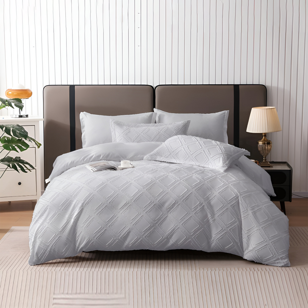 King Size Bedding Set 6 PCs – Fitted Bed Sheet with Duvet Cover 220x240 (6FM37)