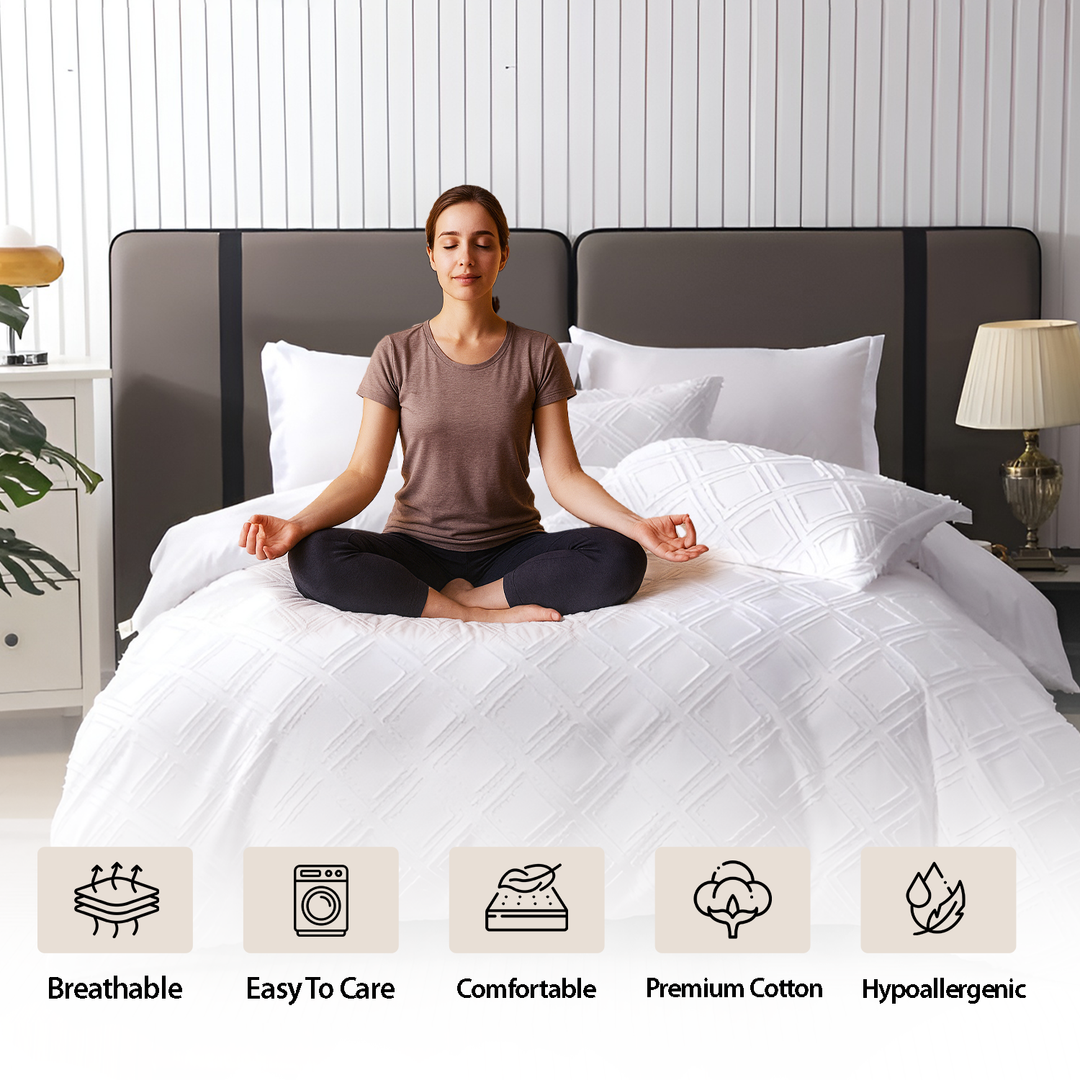 طقم ملاءات سرير كينج سايز، 6 قطع مع غطاء لحاف، 220×240 سم – طقم فراش (6FM40)