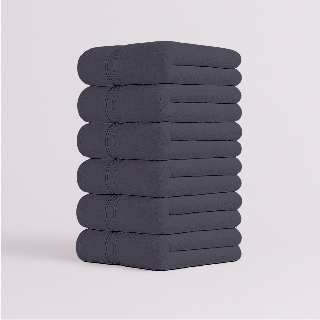 6 Pack Face Towels Set – Soft & Absorbent Face Cloths, Best Towel Set for Daily Use (Grey)