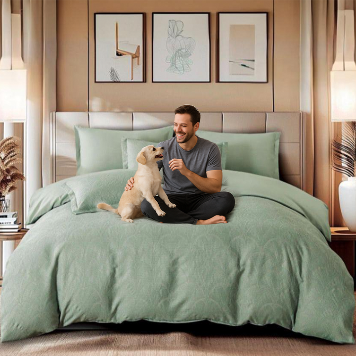 Cotton King Size Bed Sheets 6 PCs Set - Soft, Comfort & Elegant Bedrooms Set