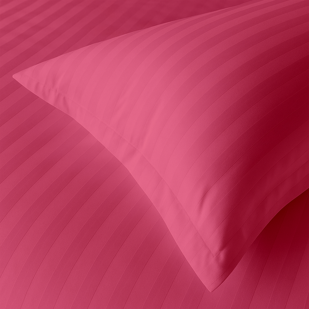 4 PCs Single Bed Sheets Set With Duvet Cover Set 160x220 cm Bedding Set (Pink)