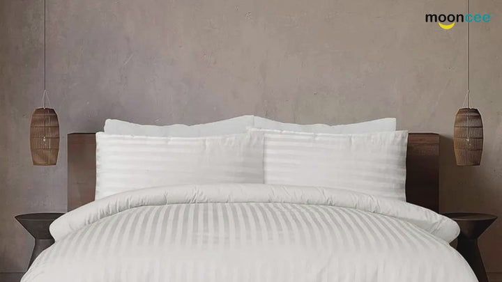 6 PCs King Size Bed Sheet Set with Duvet Cover 220x240 King Size Bedding Set (Violet)