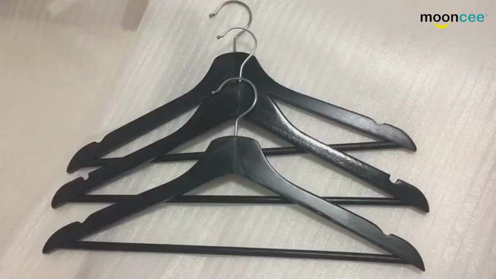 30 PCs Black Plastic Hanger – Shirt Hanger Set, Plastic Hangers from MOONCEE