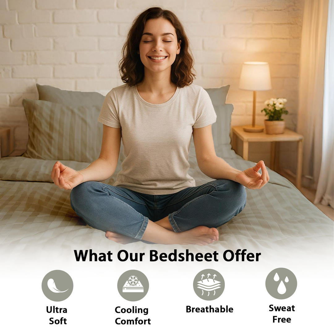 King Size Bed Sheets 6 PCs with Duvet Cover 220x240 King Bedding Set (Grey)