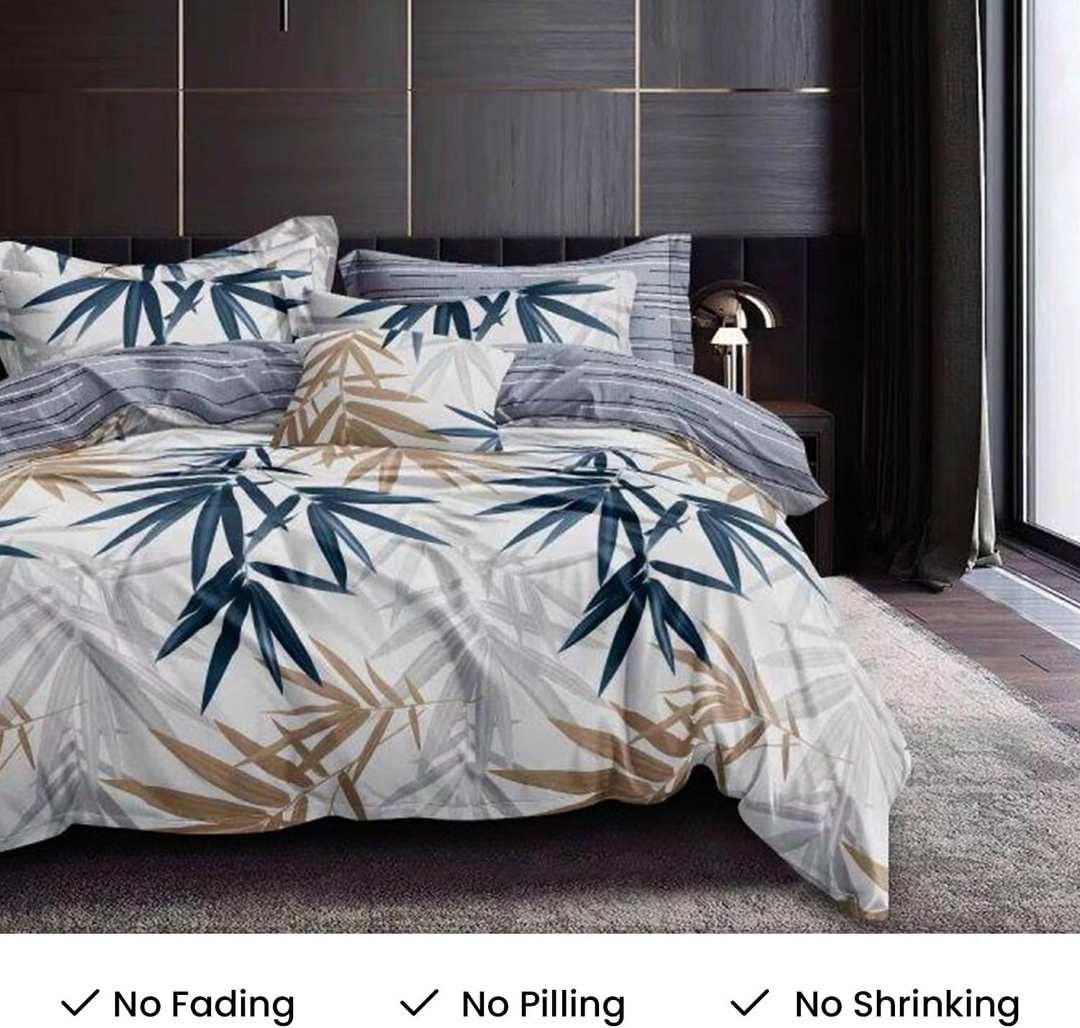 Single Fitted Sheet and Duvet Cover Set, 4 PCs Bedding Set 160x220 (4FS2)