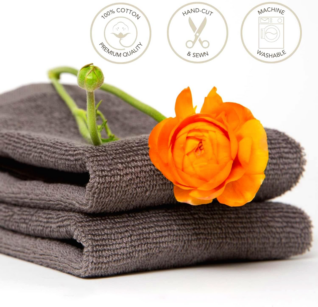 6 PCs Premium Towel Set, 2 Bath Towels, 2 Hand Towels , 2 Washcloths & Shower Towel